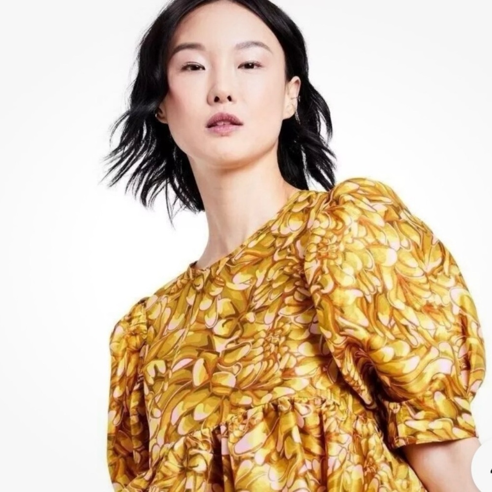 Kika Vargas Yellow Gold Mini Dress Dize - Picture 4 of 7